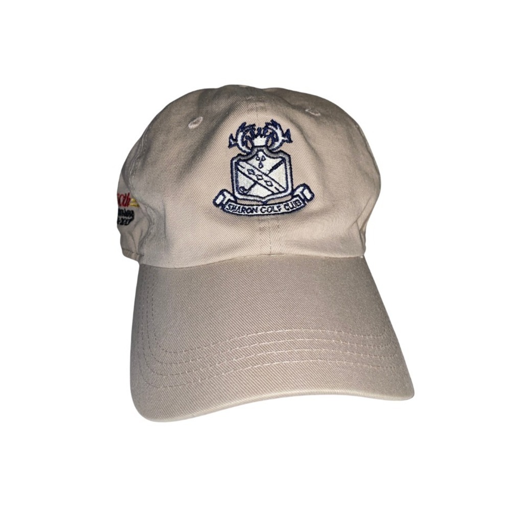Sharon Golf Club Hat Ahead vintage classic cut 1963-2013 TAN‎